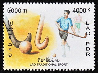 stamp laos tikhy
