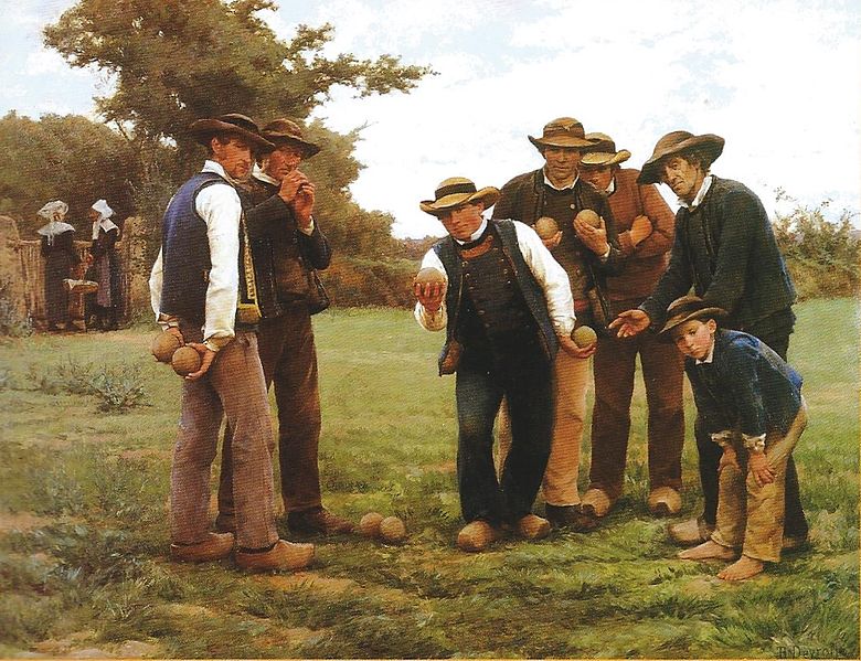 Thophile Deyrolle Les joueurs de boules Beuzec Conq 1887