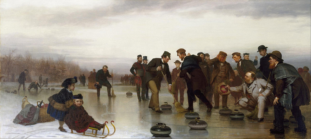 Curlinga Scottish Game at Central Park 1862 by John George Brown