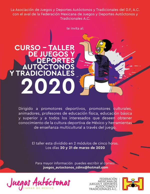 Curso Taller de Juegos y Deportes Autoctonos y Tradicionales 2020