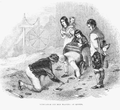 Newcastle Miners playing Quoits printed in 1843