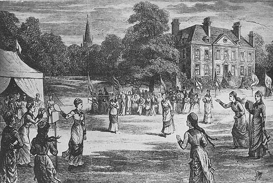 The Ancient National Game of Stoolball A Match at Horsham Park The Gazetter 1878